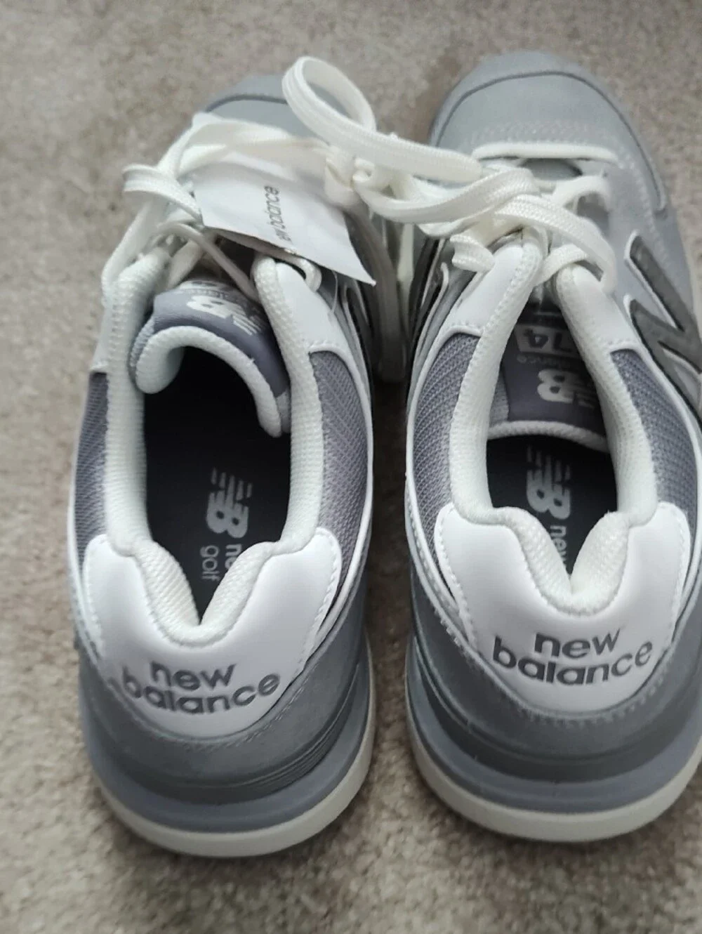 New Balance Light Gray and White Golf Sneaker